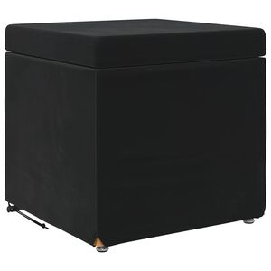 vidaXL Stolica Črna 41 x 41 x 40 cm Samet in Umetno Leseno