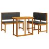vidaXL Vrtnik Bistro Set 3 pcs Rjava Masiven les akacije