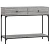 vidaXL Konzolna mizica siva sonoma 100x34,5x75 cm inženirski les