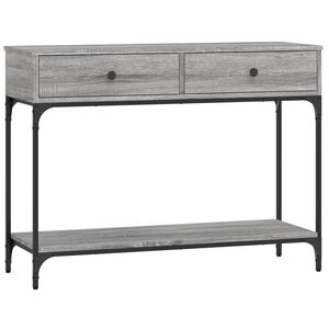 vidaXL Konzolna mizica siva sonoma 100x34,5x75 cm inženirski les