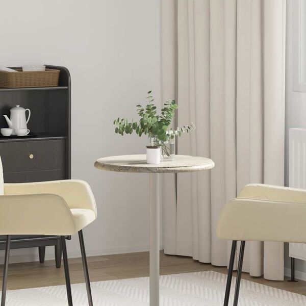 vidaXL Mizna plo&scaron;ča siva &Oslash; 50x2,5 cm marmor