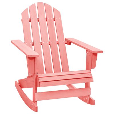 vidaXL Vrtni gugalni stol Adirondack trden les jelke roza