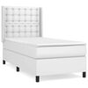 vidaXL Box spring postelja z vzmetnico bel 90x190 cm umetno usnje
