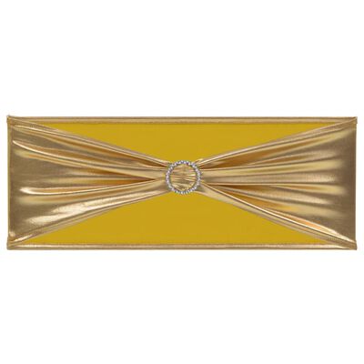 vidaXL Raztegljiv trak za stol z diamantno zaponko 25 kosov zlat