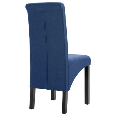 vidaXL Jedilni stoli 2 kosa modro blago