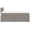 vidaXL Box spring postelja z vzmetnico taupe 120x190 cm blago