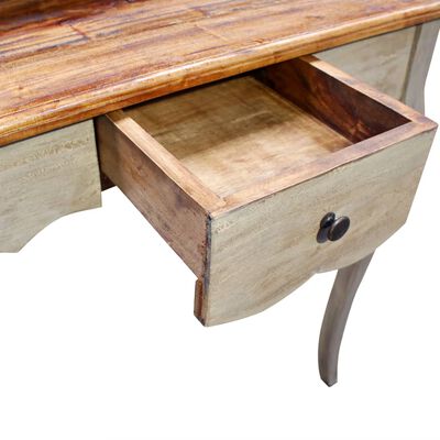 vidaXL Pisalna miza iz masivnega predelanega lesa 80x40x92 cm