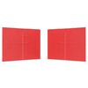 vidaXL Stranska stena zabavnega &scaron;otora 2 pcs Rdeča 300 x 195 cm