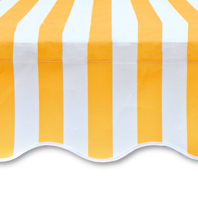 vidaXL Tenda iz platna 450x300 cm oranžna in bela