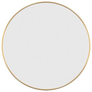 vidaXL Stensko ogledalo zlate &Oslash; 50 cm okroglo