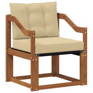 vidaXL Zunanji kavč Masivno akacijevo les in Textilene Naravna