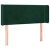 vidaXL Vzglavje z u&scaron;esi temno zeleno 83x16x78/88 cm žamet
