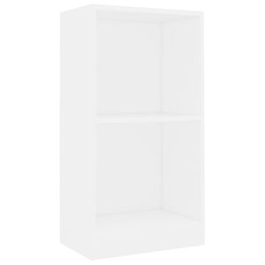 vidaXL Knjižna polica bela 40x24x75 cm inženirski les