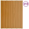 vidaXL Stre&scaron;ni panel 12 pcs Naravna 60 x 45 cm Pocinkano jeklo
