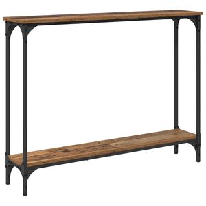 vidaXL Konzolna miza Star les 100 x 22,5 x 75 cm Konstruiran les