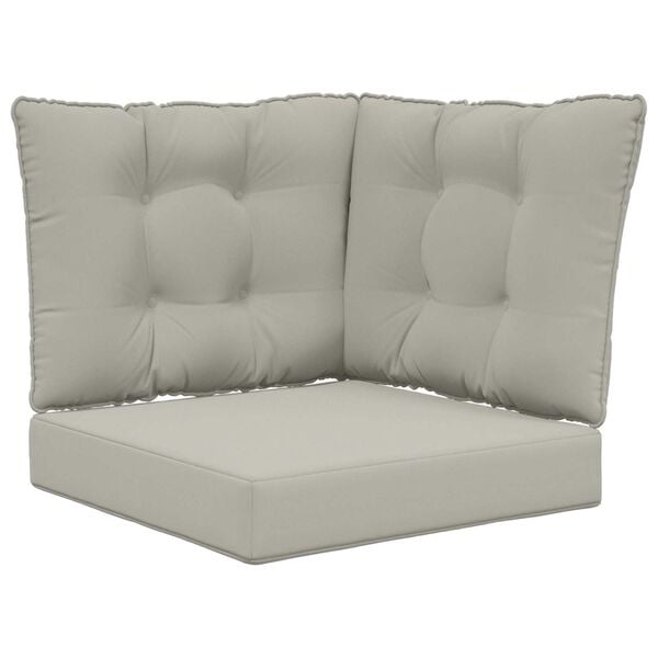 vidaXL Zunanja blazina za kavč 3 pcs Siva Poliester