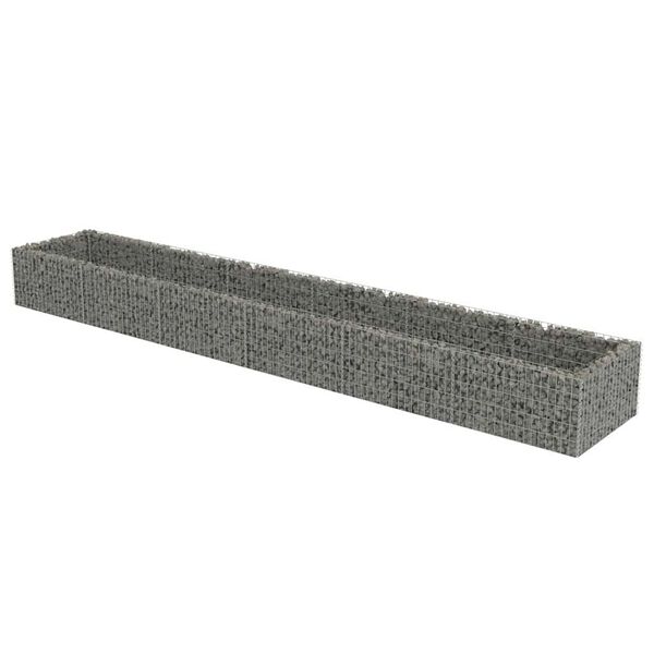 vidaXL Visoka greda gabion pocinkano jeklo 540x90x50 cm