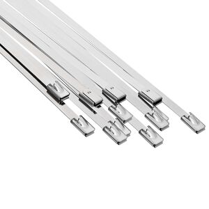 vidaXL Vezalke za kabel 12 kos 4,6 x 400 mm Srebrna