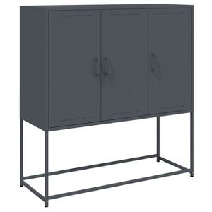 vidaXL Visoka omarica antracitna 100,5x39x107 cm jeklo