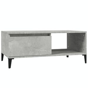 vidaXL Klubska mizica betonsko siva 90x50x36,5 cm inženirski les