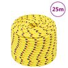 vidaXL Vrv za čoln rumena 12 mm 25 m polipropilen