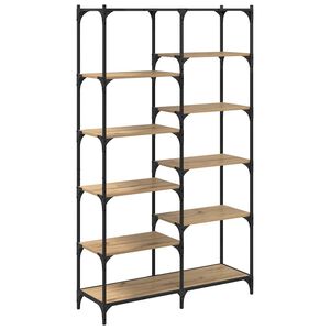 vidaXL Knjižna polica artisan hrast 100 x 32 x 170 cm Konstruiran les