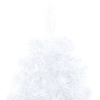 vidaXL Umetna osvetljena novoletna jelka z bunkicami bela 240 cm