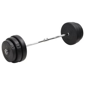 vidaXL Zavita palica z utežmi 90 kg