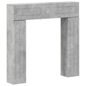 vidaXL Okvir kamina Betonsko siva 102 x 18 x 100,5 cm Inženirski les