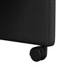 vidaXL Jedilni stoli s kolesi 2 pcs Črna 57 x 67 x 95 cm blago