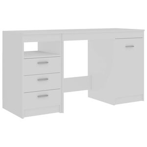 vidaXL Pisalna miza bela 140x50x76 cm iverna plo&scaron;ča