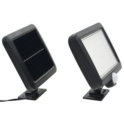 vidaXL Solarna svetilka s senzorjem gibanja LED bele barve