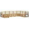 vidaXL Zunanja garnitura za sedenje 8 pcs Bela 306 x 187,5 x 73 cm