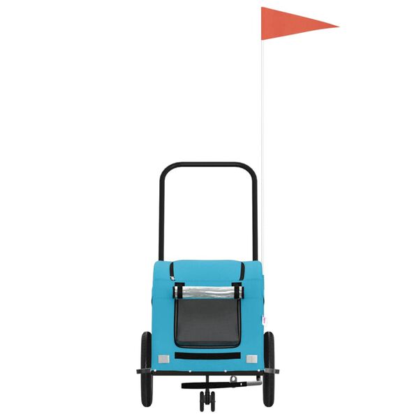 vidaXL Kolesarska prikolica za hišne ljubljenčke modra