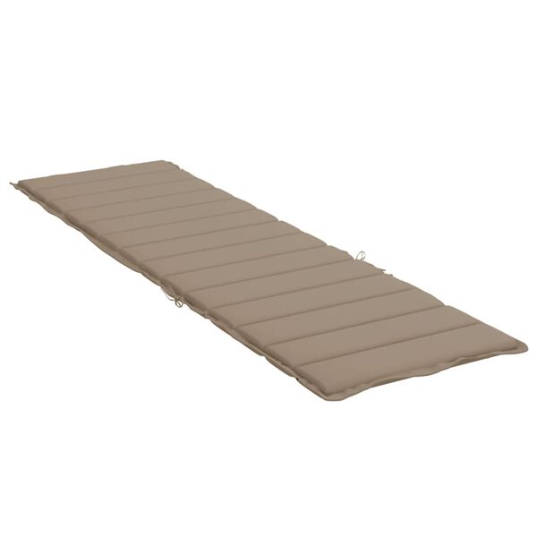 vidaXL Blazina za ležalnik taupe 200x50x3 cm oxford tkanina