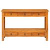 vidaXL Konzolna miza Naravna 115 x 32 x 76 cm Masivni mahagonijev les