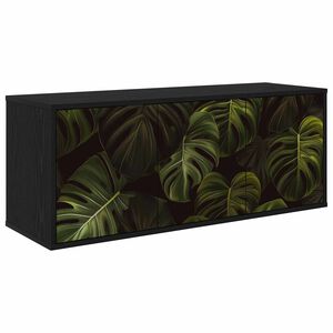 vidaXL Stenska TV omarica ELBURG 102 x 33 x 40 cm Črni hrast
