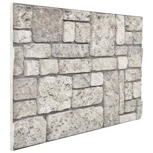 vidaXL Stenske plo&scaron;če 10 kos 100 x 50 cm Siva EPS pena