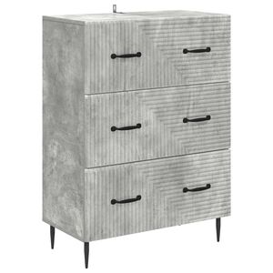 vidaXL Predalna omara Betonsko siva 66 x 34,5 x 89,5 cm Inženirski les