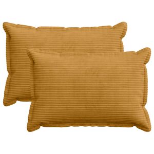 vidaXL Prevleka za blazino 2 kos HOUTEN Rumena 30 x 50 cm korduroy