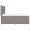 vidaXL Box spring postelja z vzmetnico taupe 160x200 cm blago