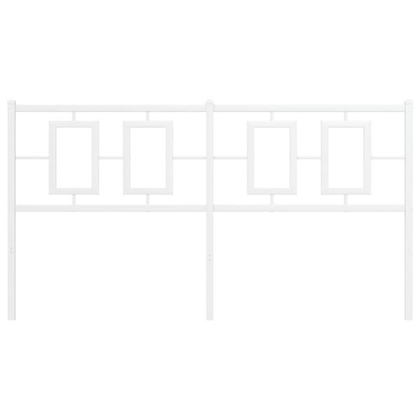 vidaXL Kovinsko vzglavje belo 150 cm