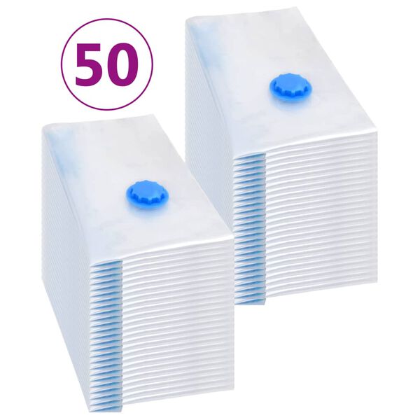 vidaXL Vakuumske vreče za shranjevanje oblačil 60x40 cm 50 kosov