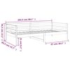 vidaXL Izvlečna postelja brez vzmetnice 80x200 cm trdna borovina