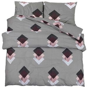 vidaXL Posteljnina siva 140x200 cm bombaž