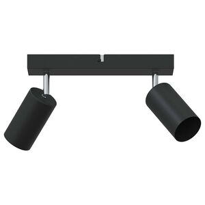vidaXL Stropni reflektor s sredi&scaron;či Črna 26 x 6 x 16 cm Kovina