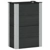 vidaXL Vrtna visoka greda Črna 50 x 30 x 72 cm alu.