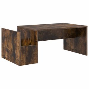 vidaXL Klubska miza Dimljeni oreh 90 x 45 x 35 cm Inženirski les