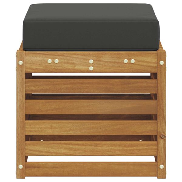 vidaXL Stolčka 2 Kos Naravna in antracitna Masiven les akacije