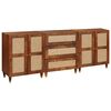 vidaXL Komplet stranske omare 3 kos 180 x 33 x 75 cm Masiven les manga